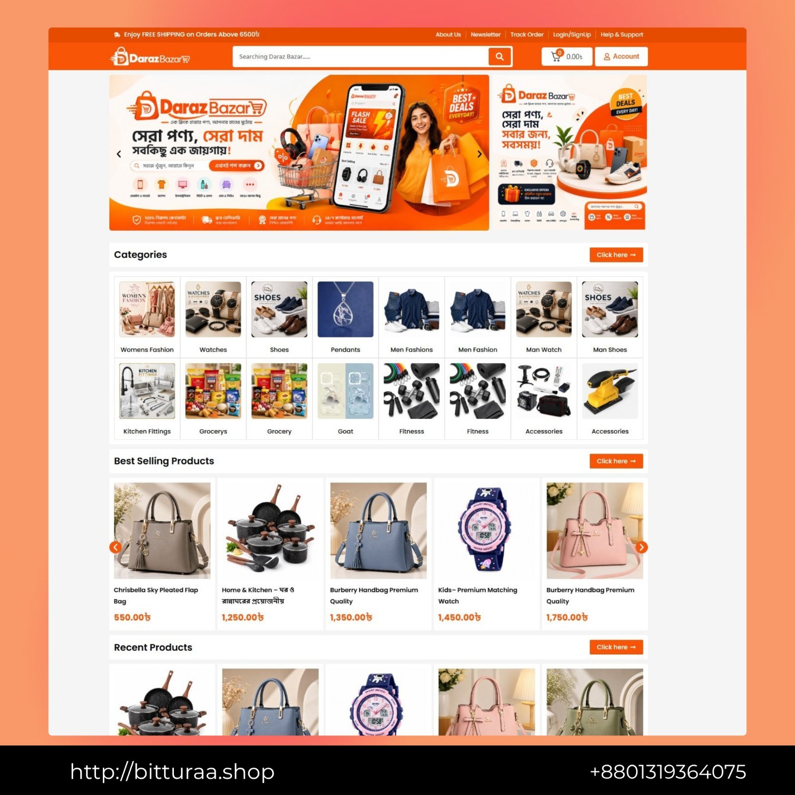 Daraz Bazar – Premium eCommerce WordPress Website Template