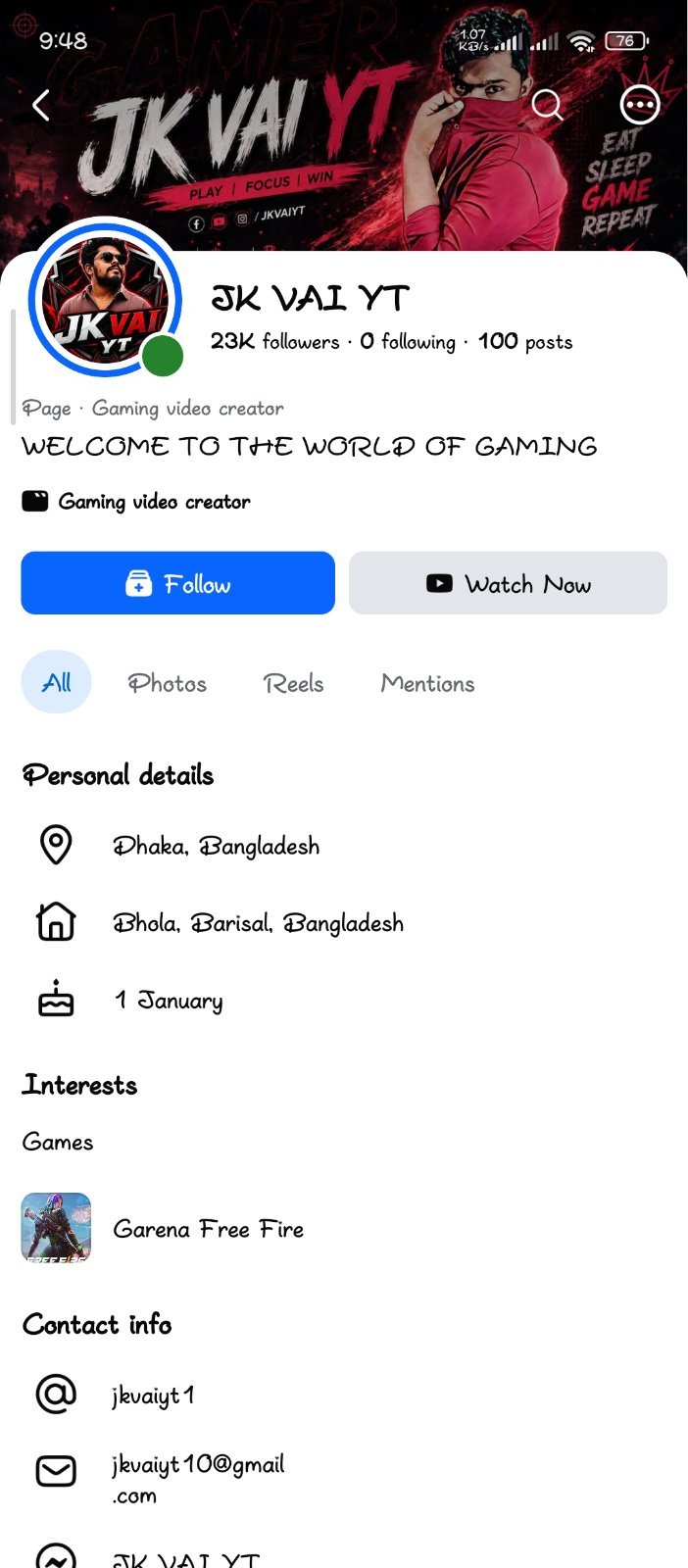 Facebook page for sell 23k+ follower