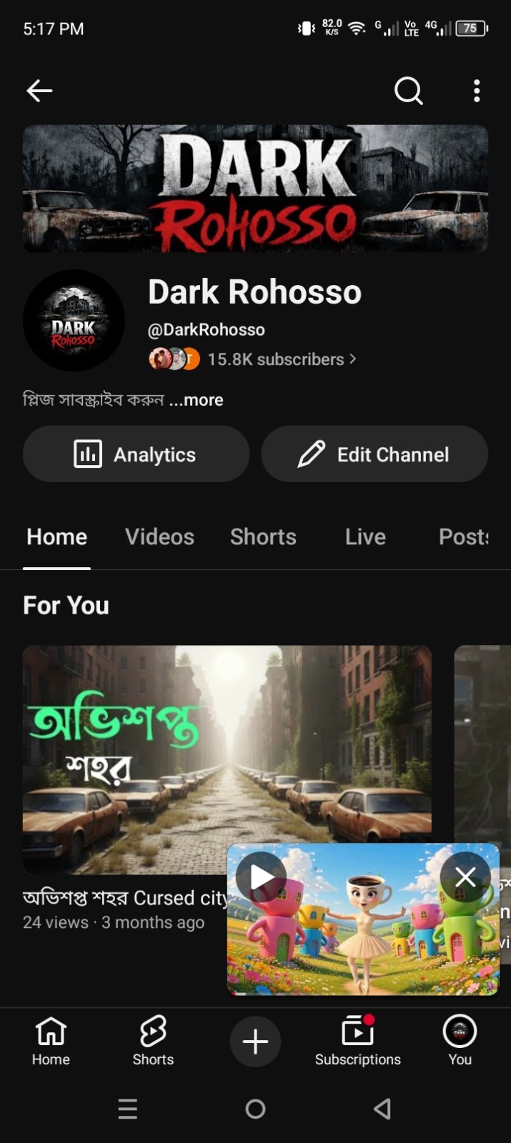 You tube 15.8k subscribe