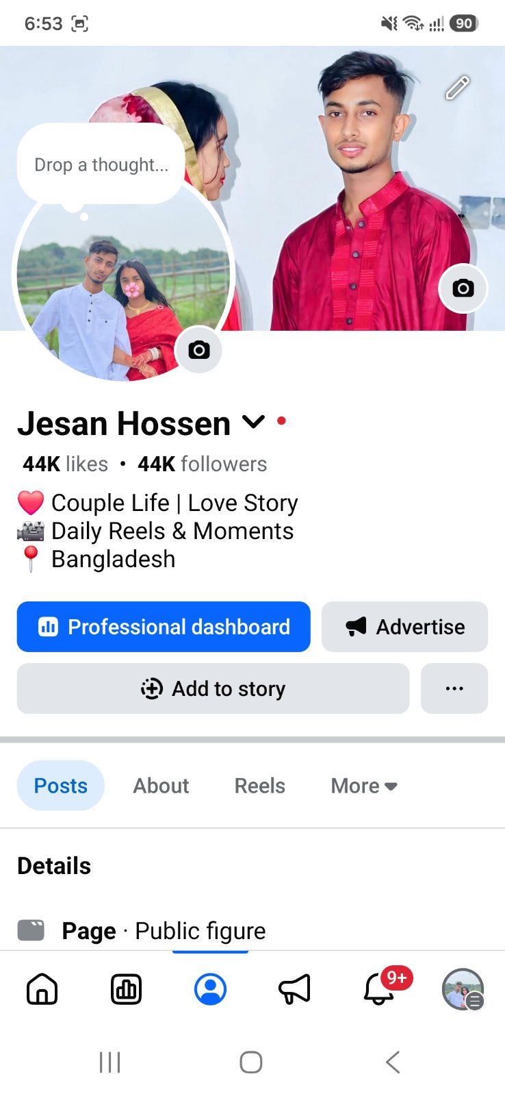 44000 follower active Page