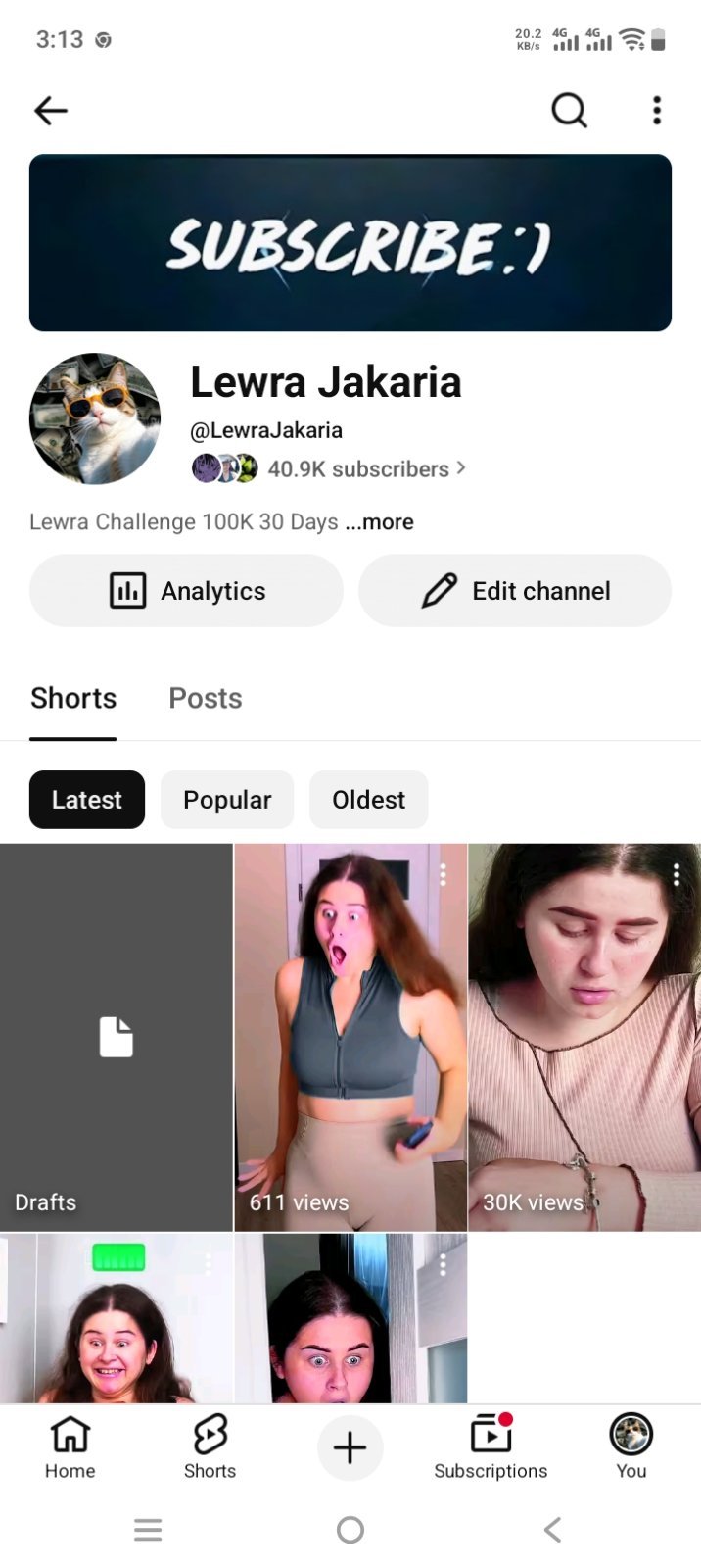 Sall 41k+ Organic subscribers YouTube channel