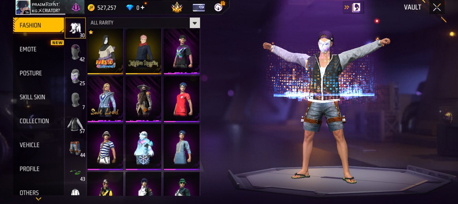 free Fire id 56 level