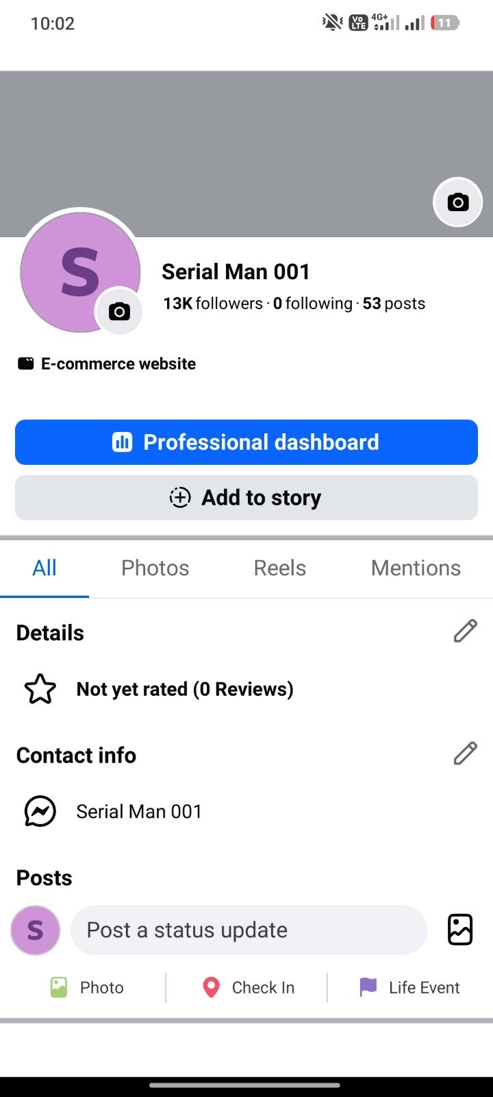 13k organic follower Facebook page.