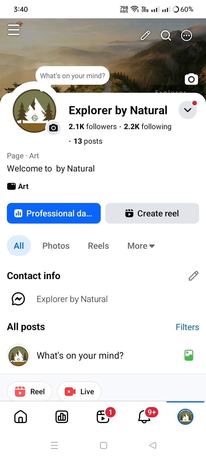 Facebook Page for Sale 2k+ Follower