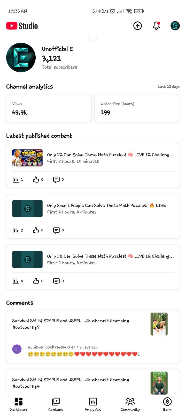 YouTube Cha sell (3 k sub)