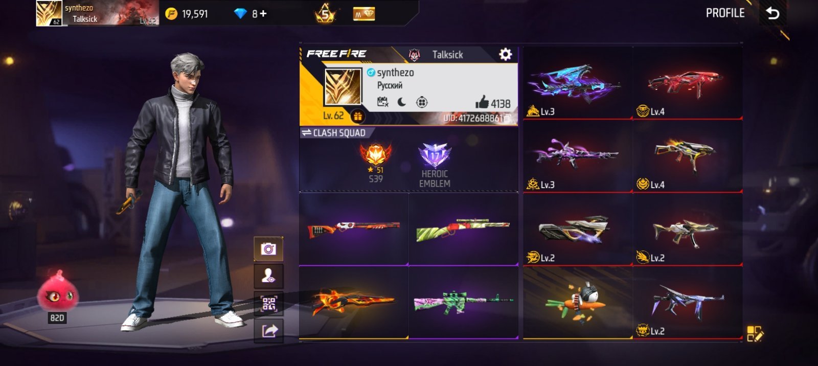 8 Evo guns with posh dress up