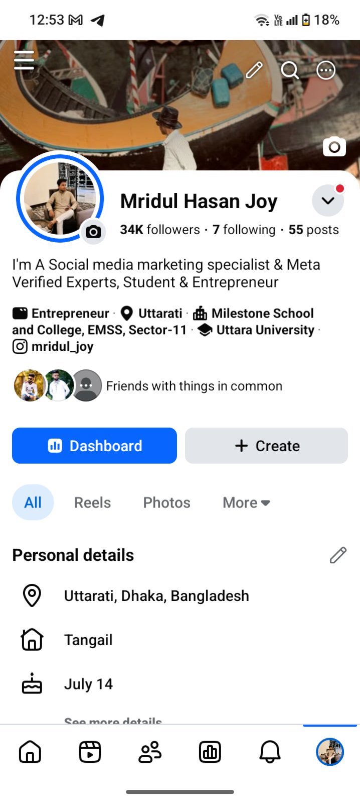 Facebook Page — 34K Followers — Monetized