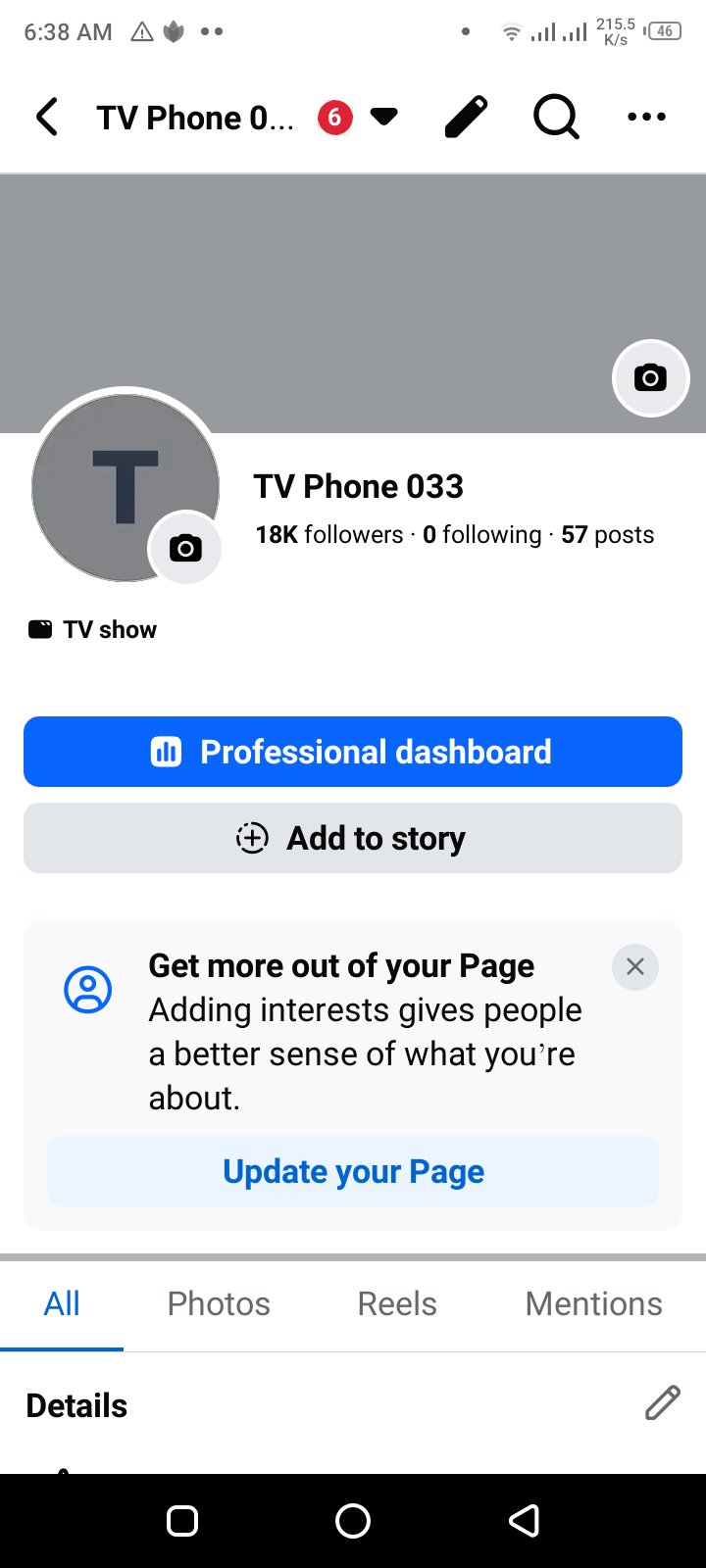 Facebook Page 18k Follower