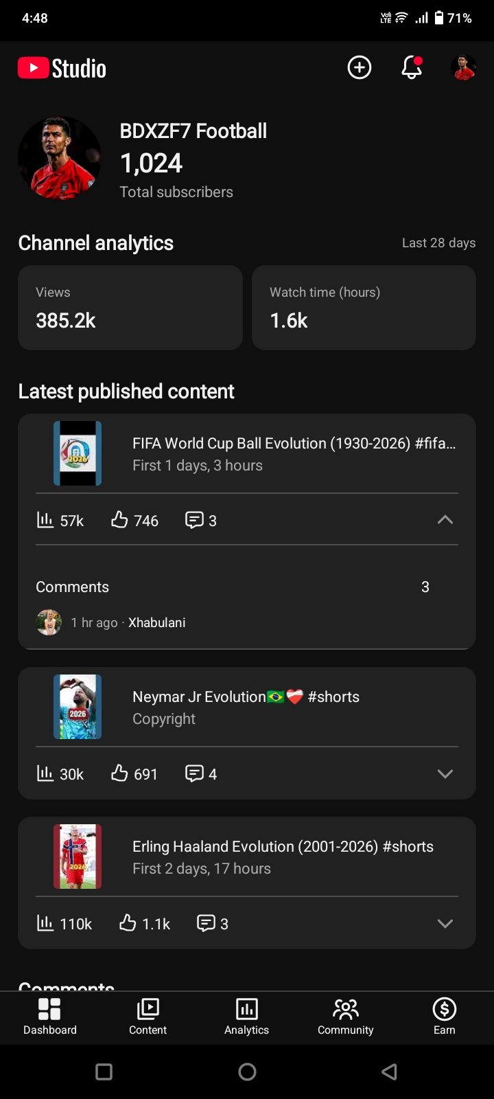 BDXZF7 Football, 1.02K+ Subscribers