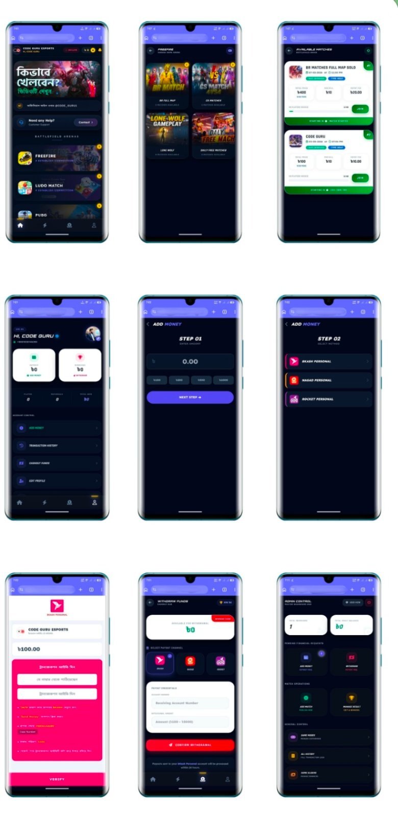 PHP Laravel Tournament Mobile Frame Web/App Available