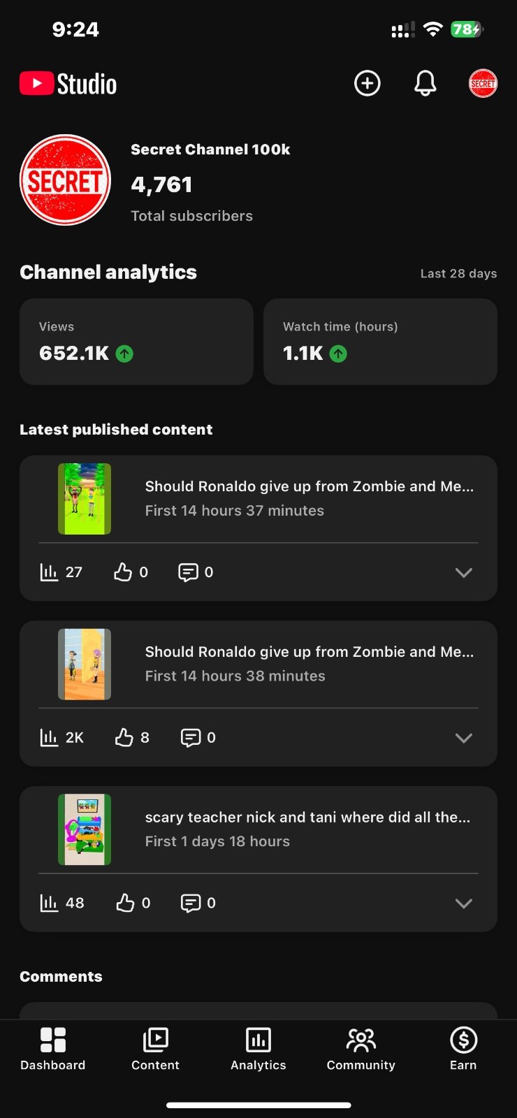 Secret Channel 100k