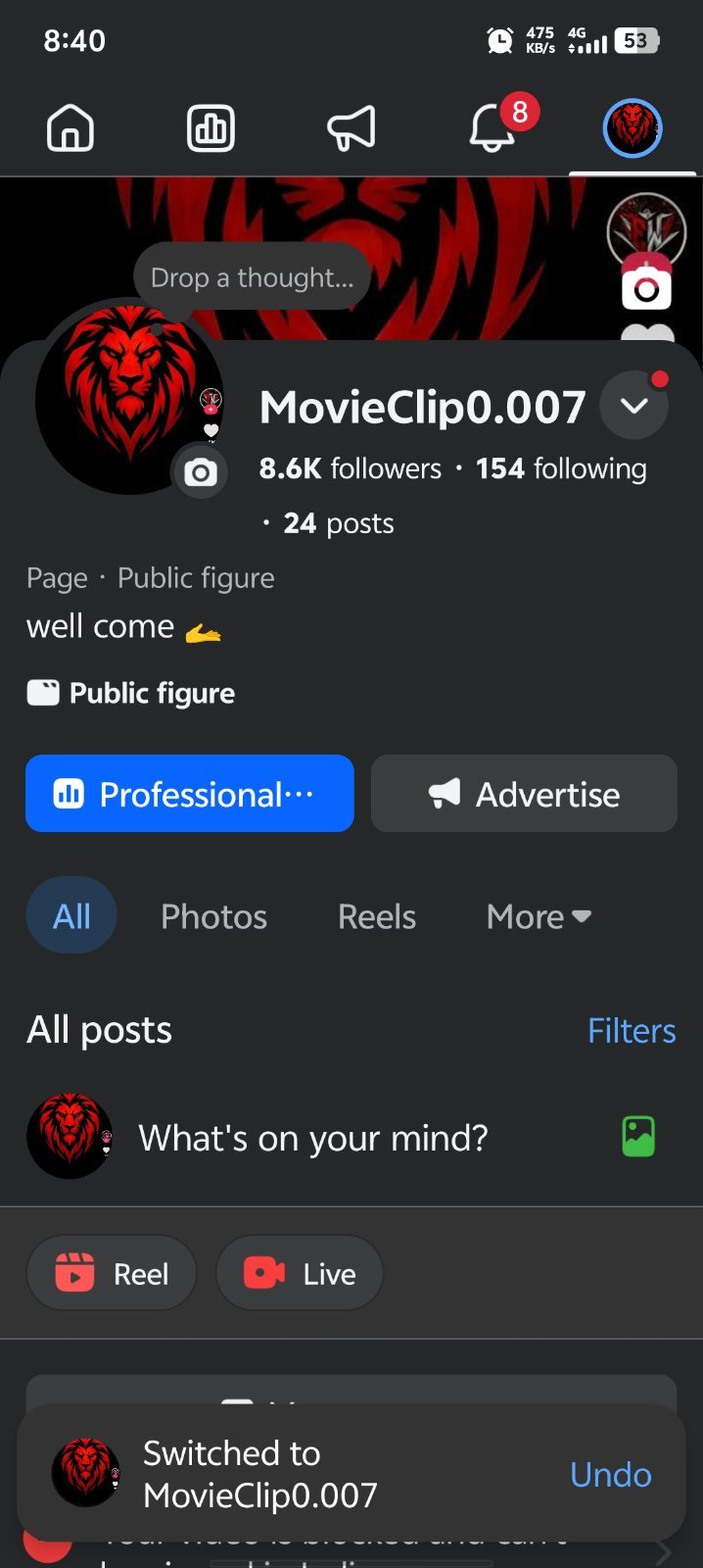 1.3 million likes,8.6 k flowers and Monition on.