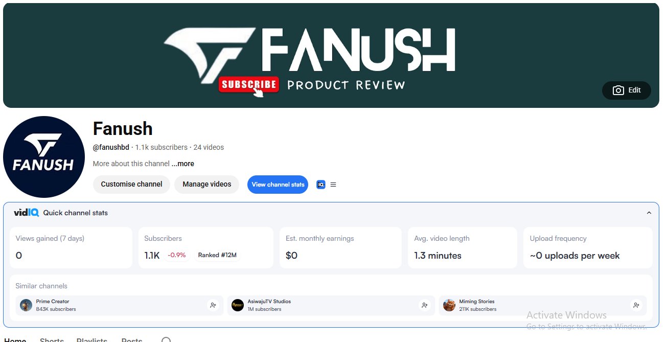 Fanush 1.1k subscribe