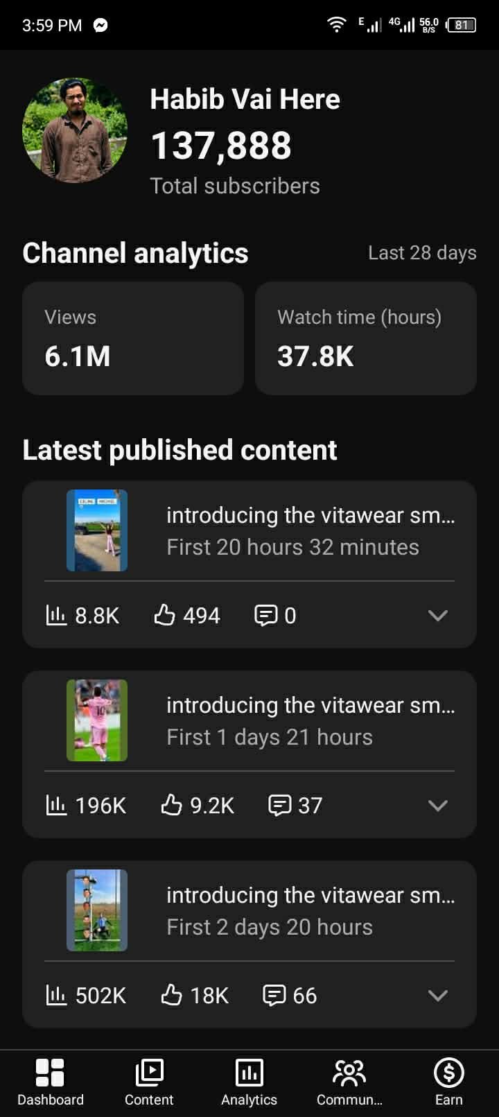 137k sub channel for sale