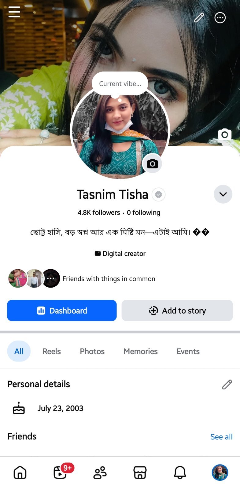 Facebook 4.8k followers id, 1 year id age.