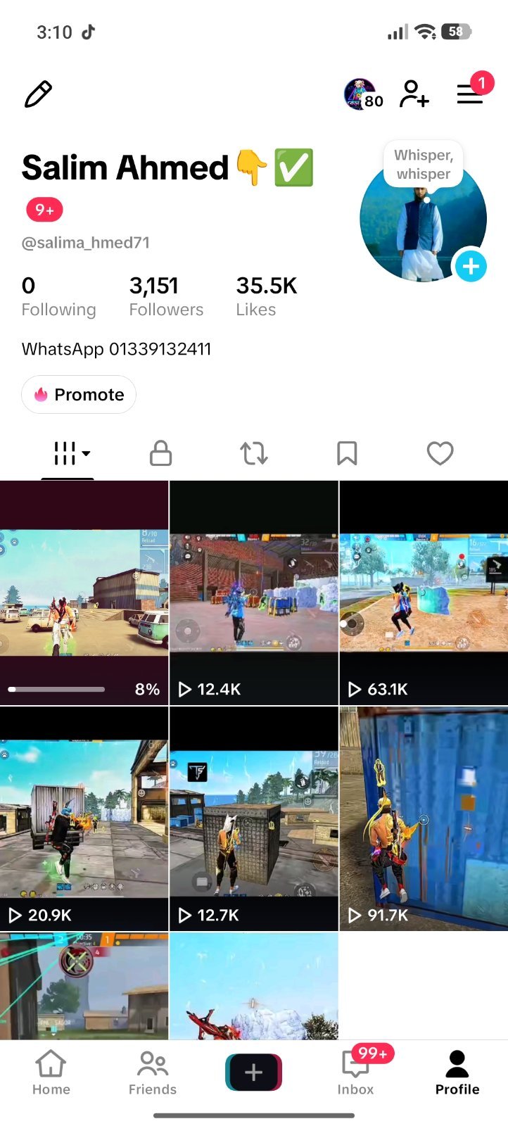 Tik Tok follower 3k