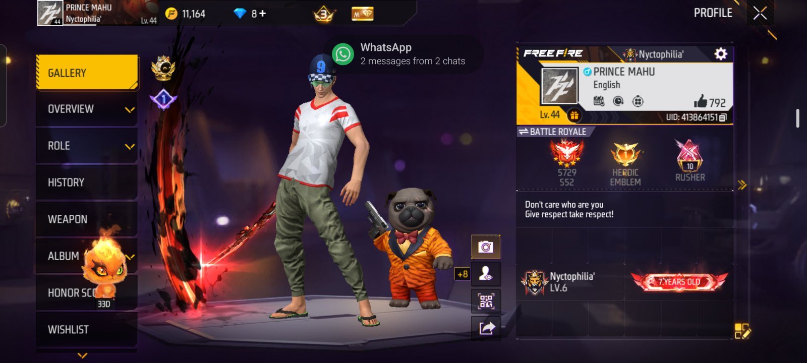 Free fire old id