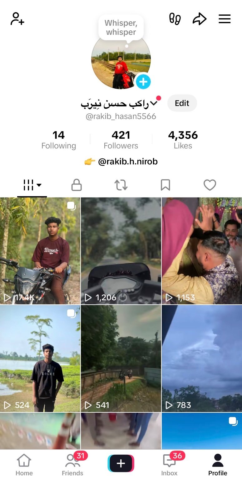 TikTok account