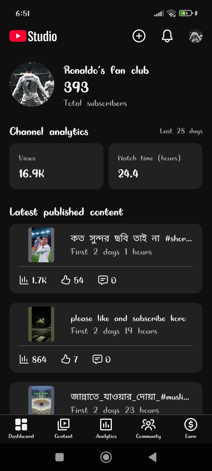 e.g.ronaldos fan club 350+ subscriber