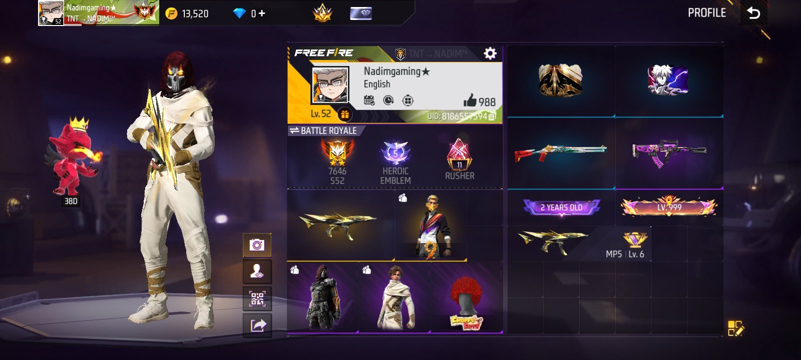 Free Fire Account for sale