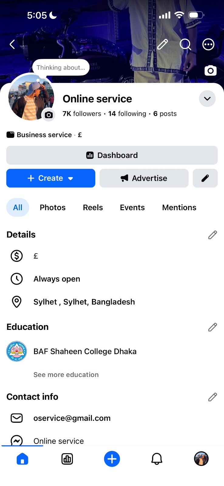 Facebook page