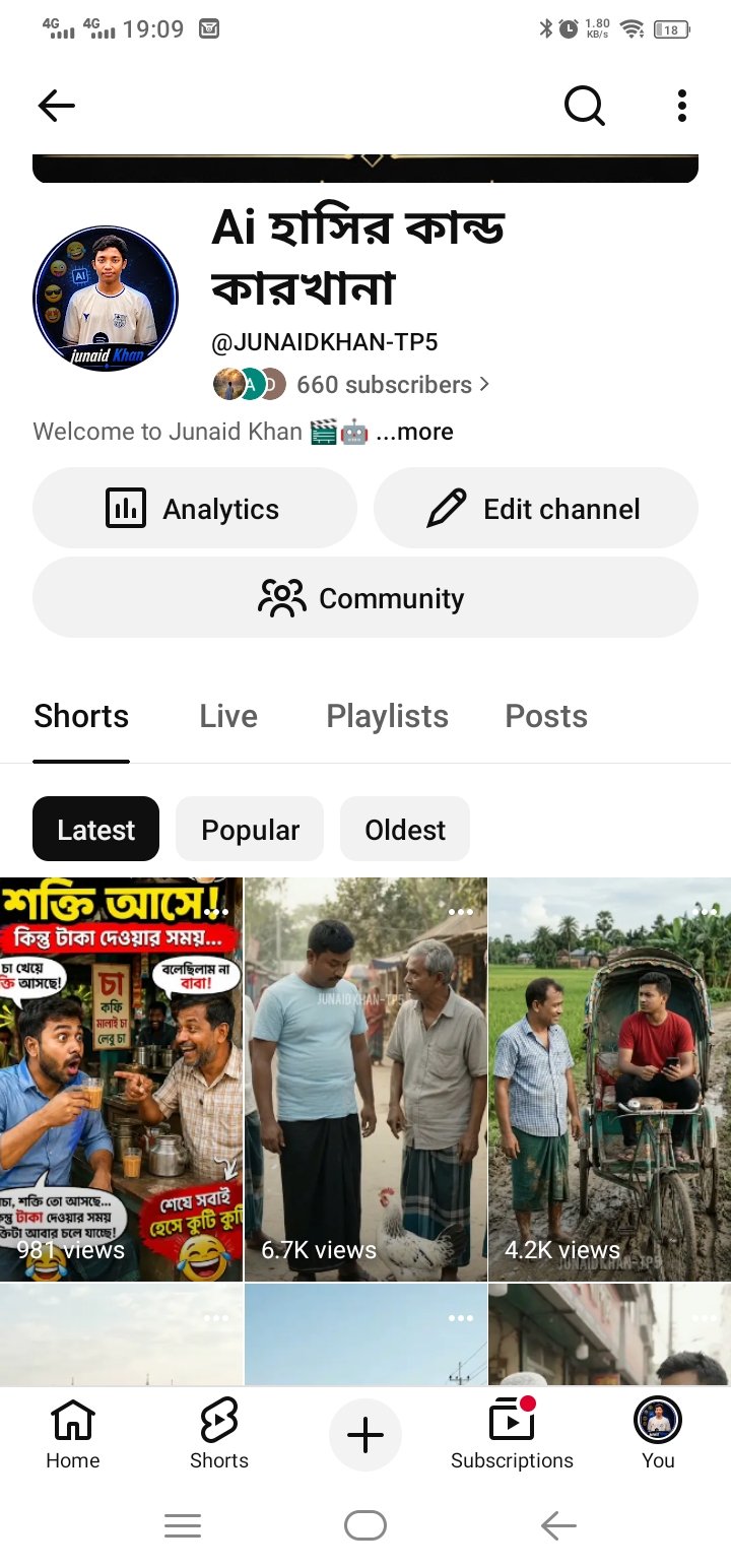 🔥 Bangla AI Funny Video Channel | 600+ Subscribers | Comedy & Entertainment