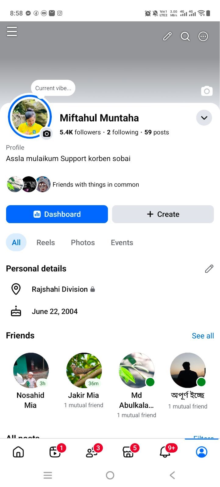 5.4k fb profile