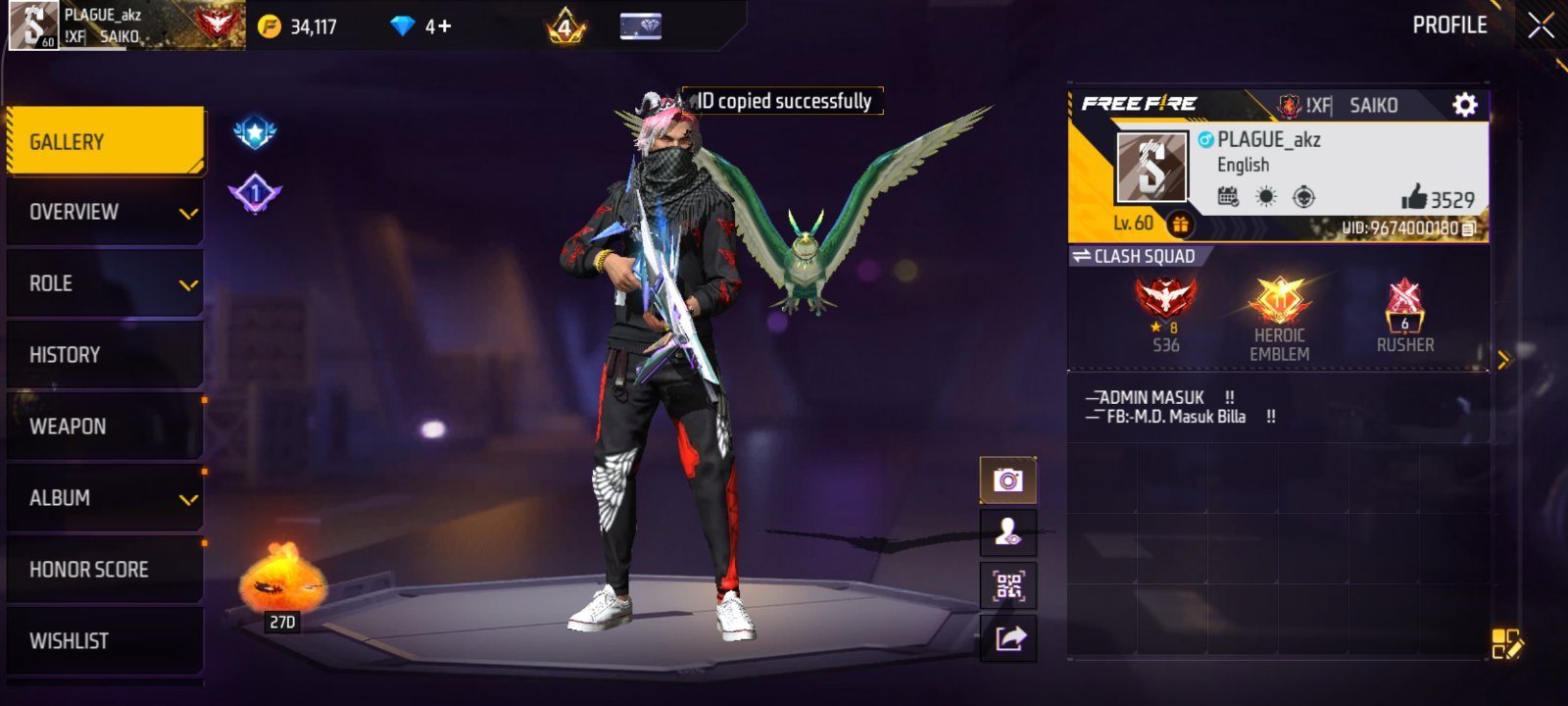 Free Fire Account Sell