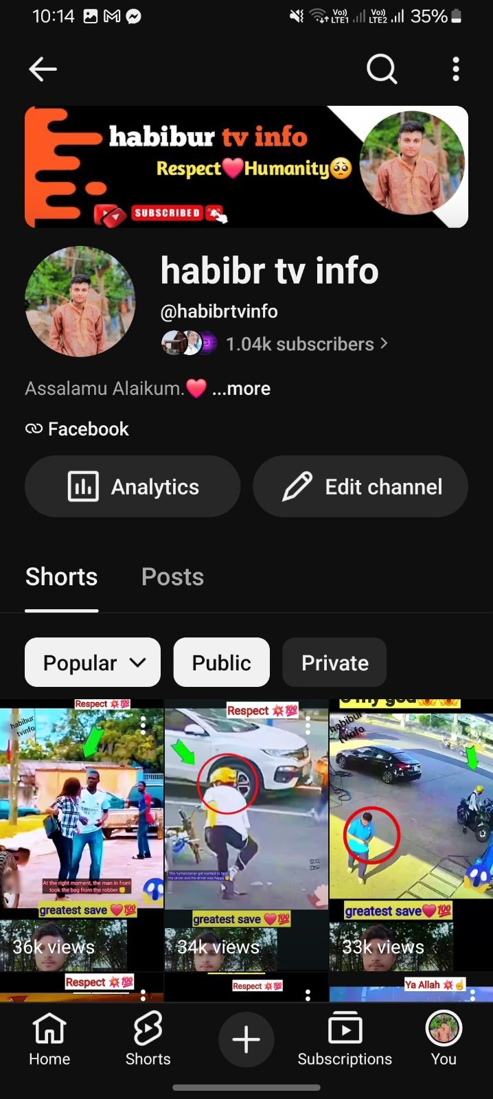 YouTube Shorts Channel for Sale