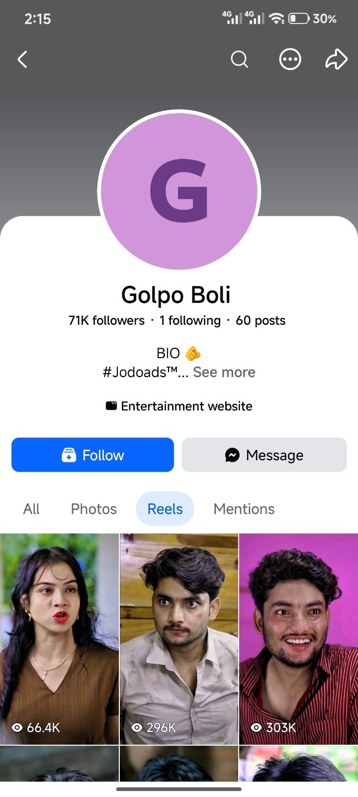 Golpo Boli — 71K Active Followers Facebook Page