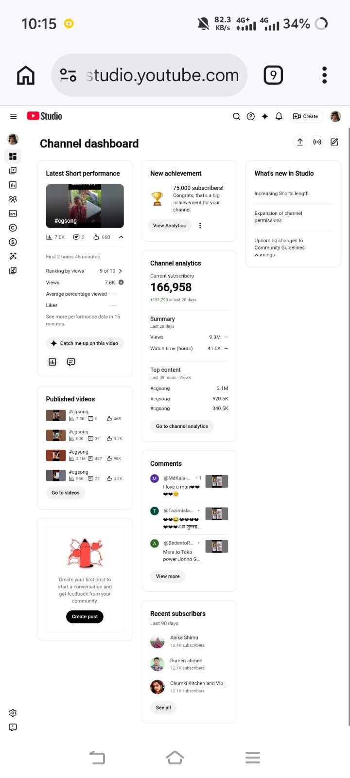 173K-সাবস্ক্রাইবার চ্যানেল