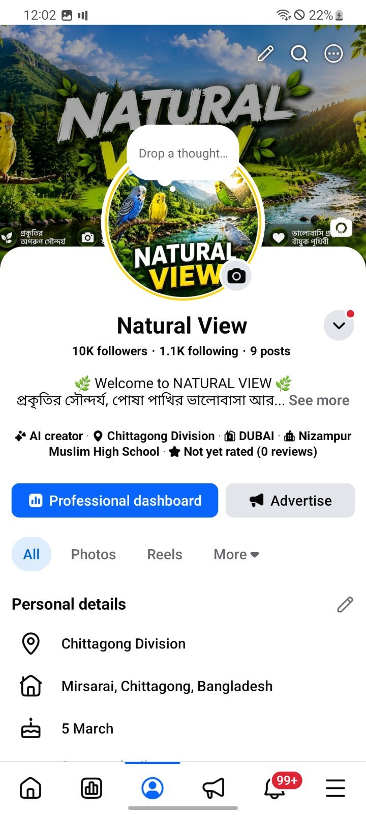 Blogger page onike Valo 1ta page