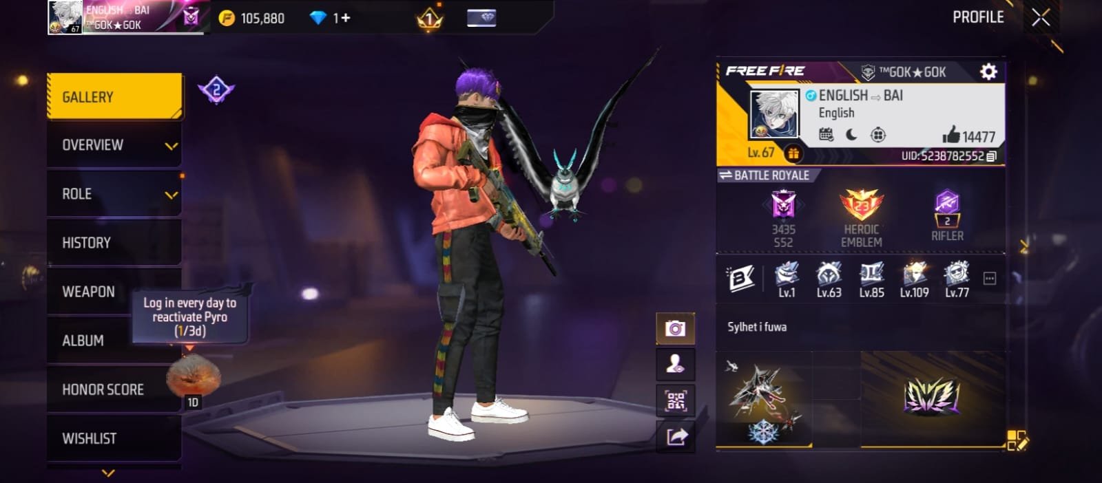 FREE FIRE ID SELL