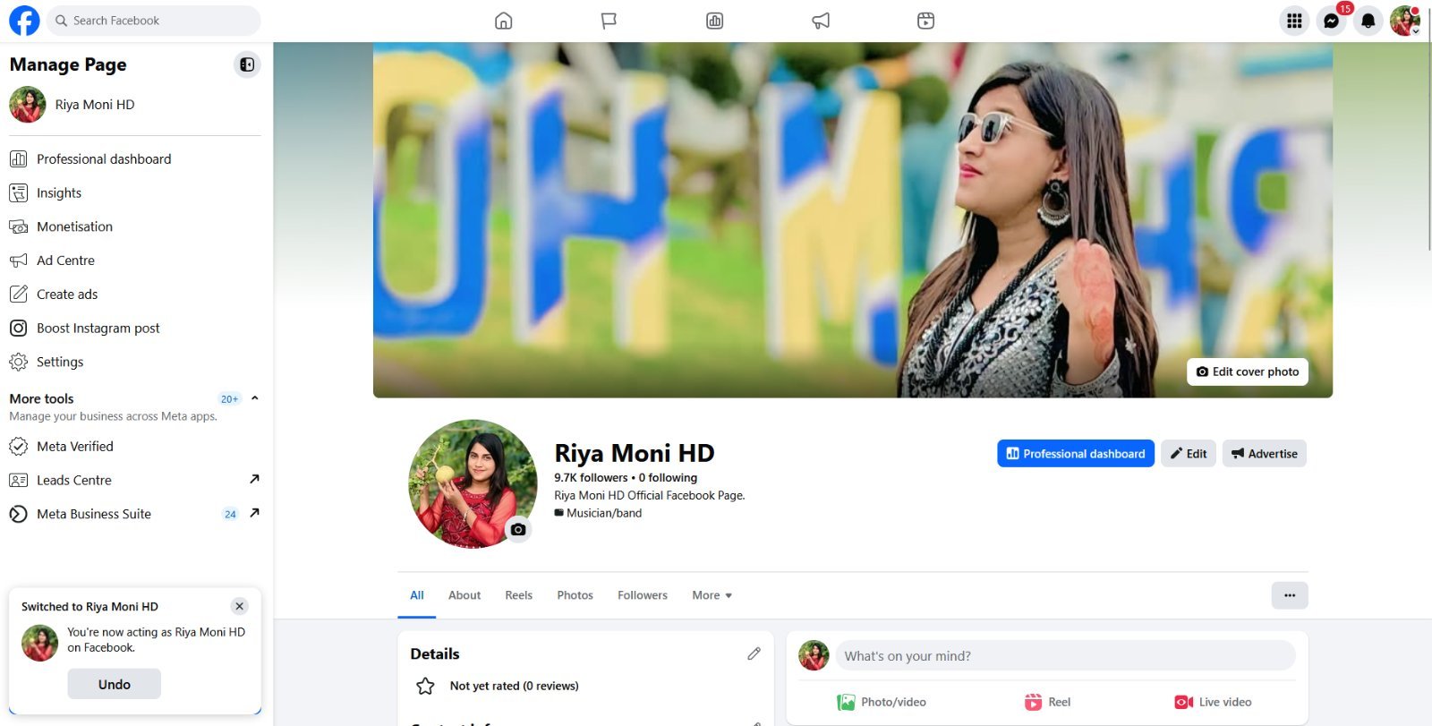Facebook Page 9.7K followers