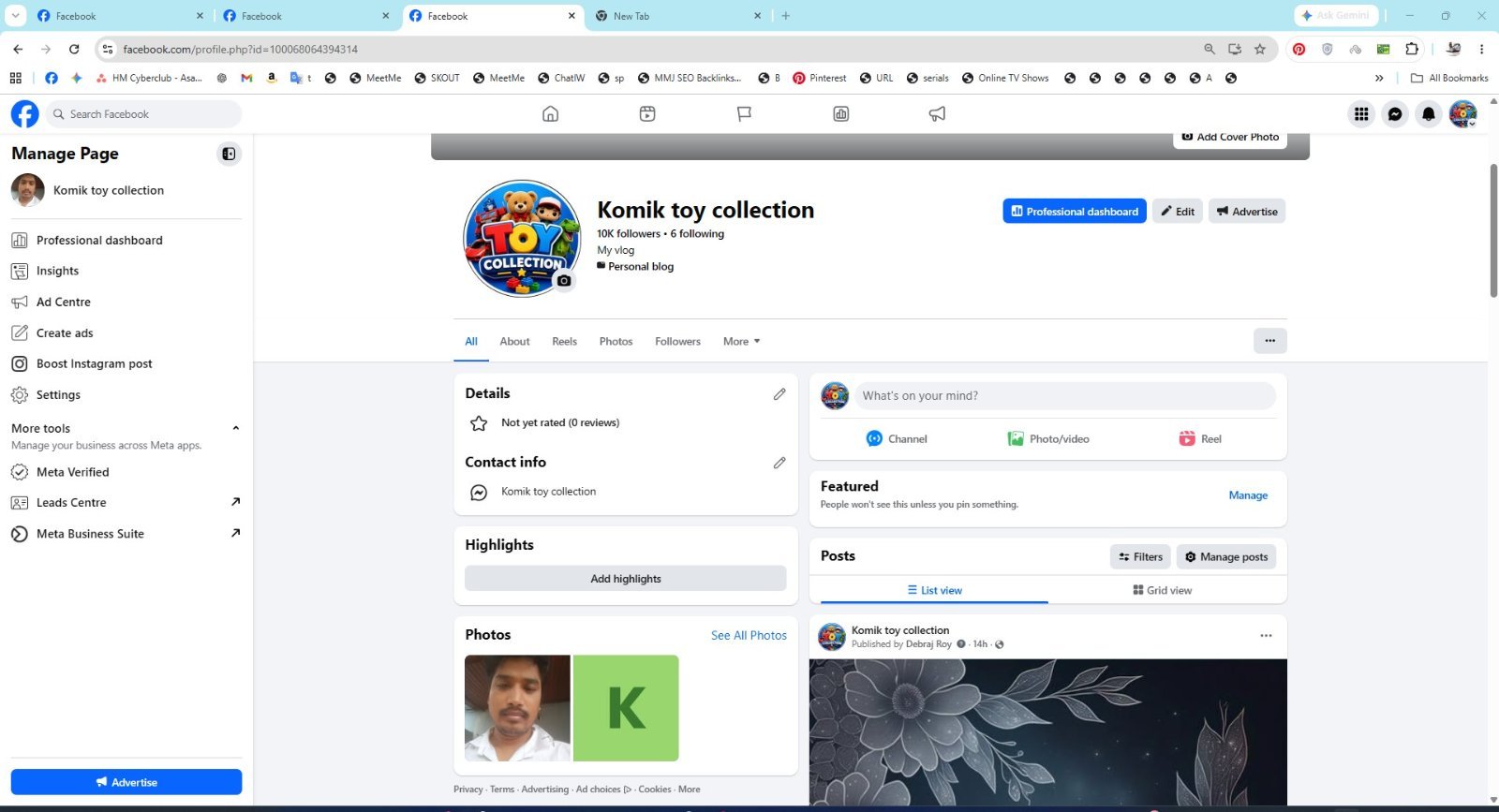 10k followers Content monetize page sell hobe