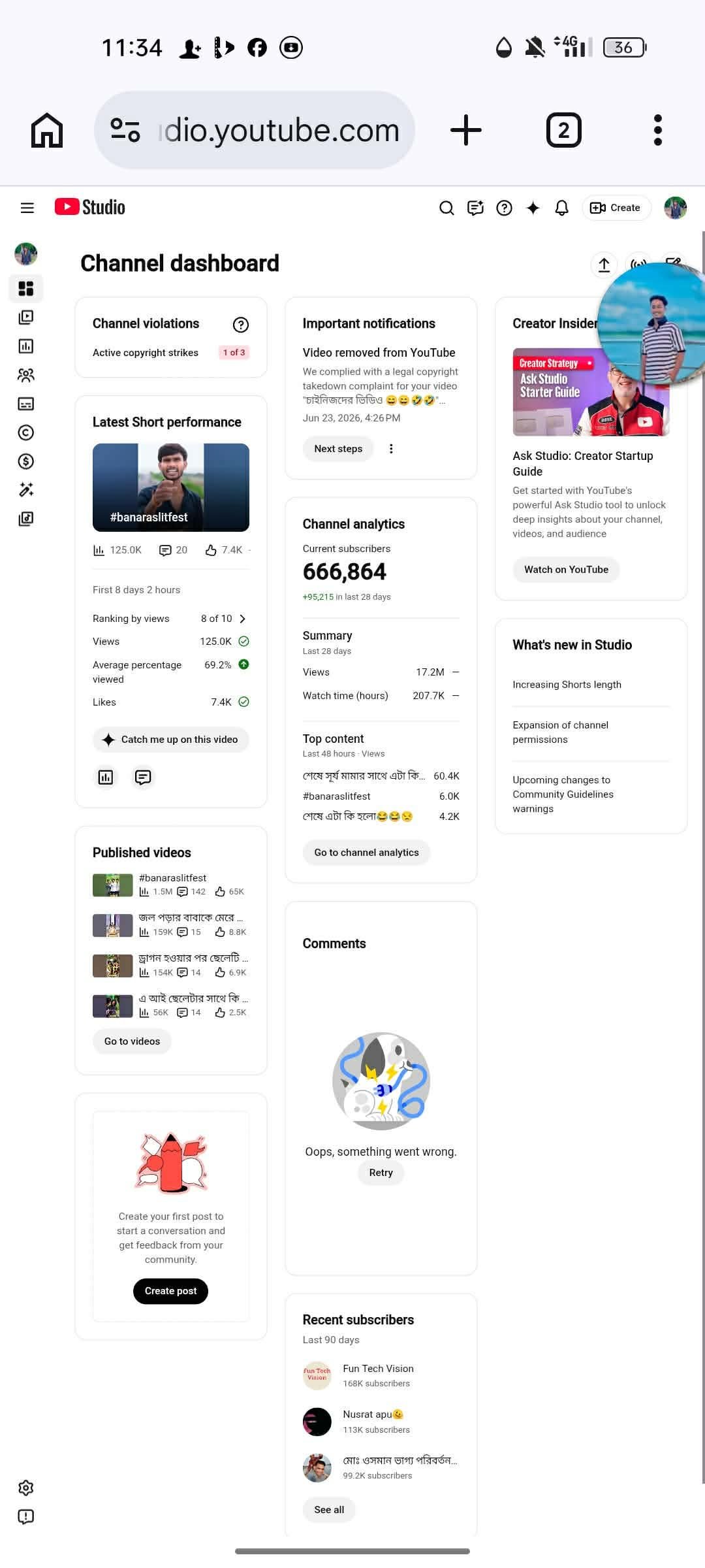 666k subscribers YouTube channel