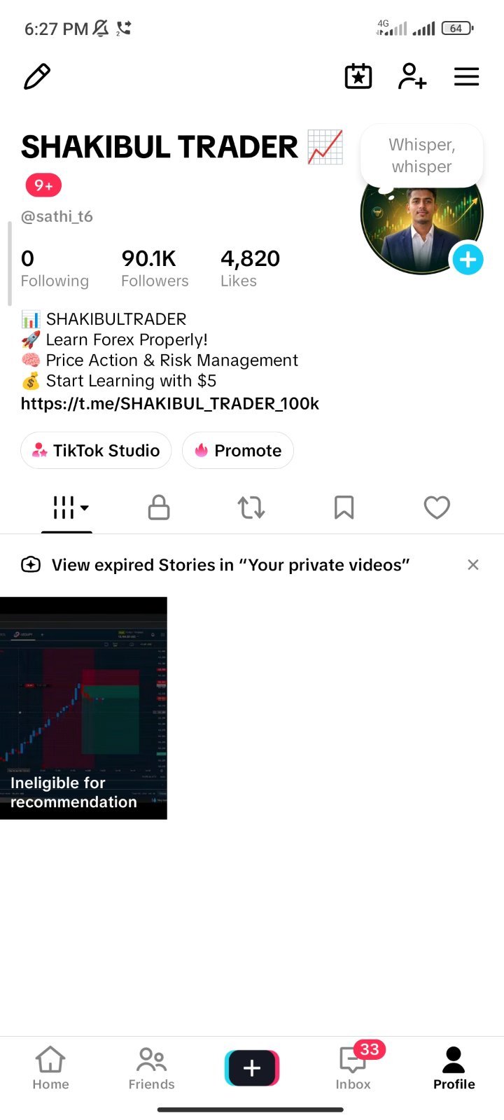 Tik Tok follower 90k