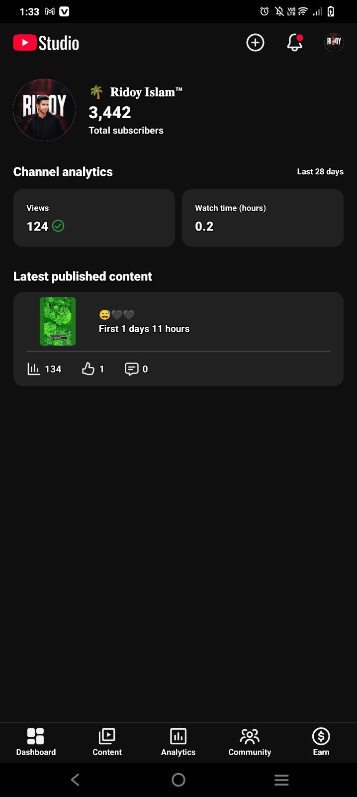 🔥 YouTube Channel For Sale 🔥  📌 Subscribers: 3,442+ 📌 Channel: Ridoy Islam™