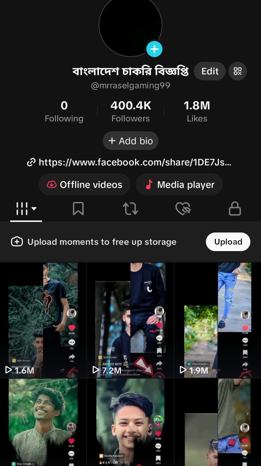 400k followers, জরুরী মুহূর্তে আইডিটি বিক্রি করা হচ্ছে, imo WhatsApp 01331322092