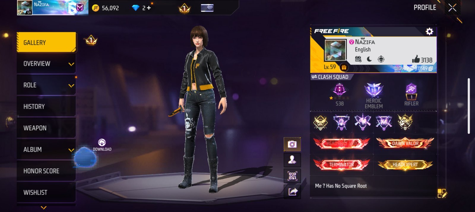 Free Fire ID Sell ( 2 Year Old )