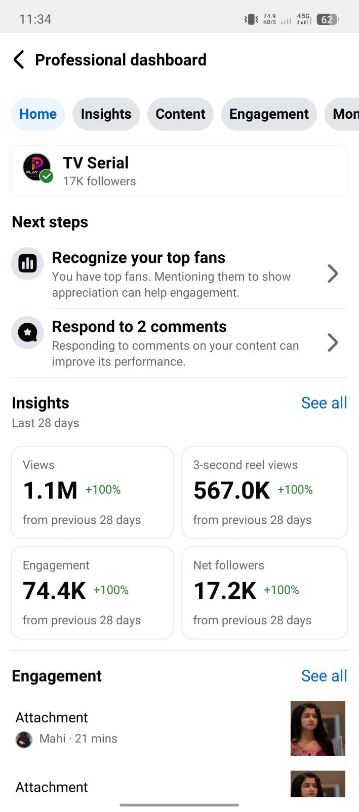 Facebook page 18K followers