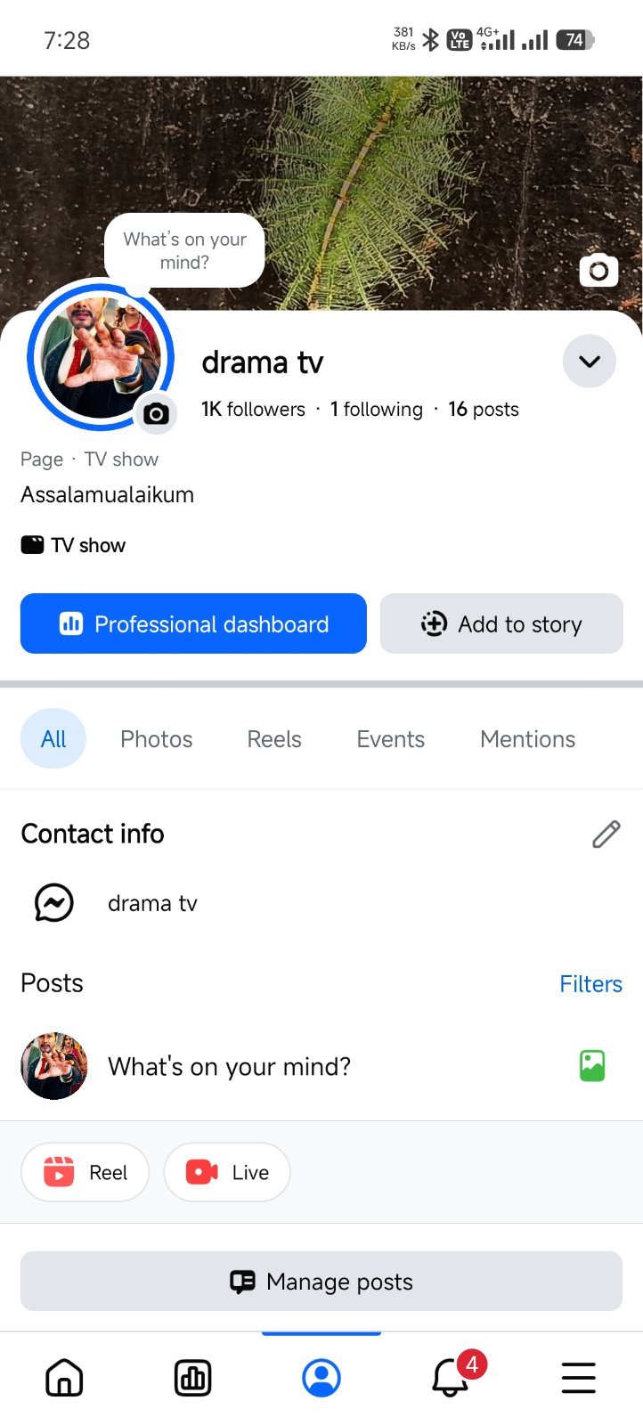 Facebook page