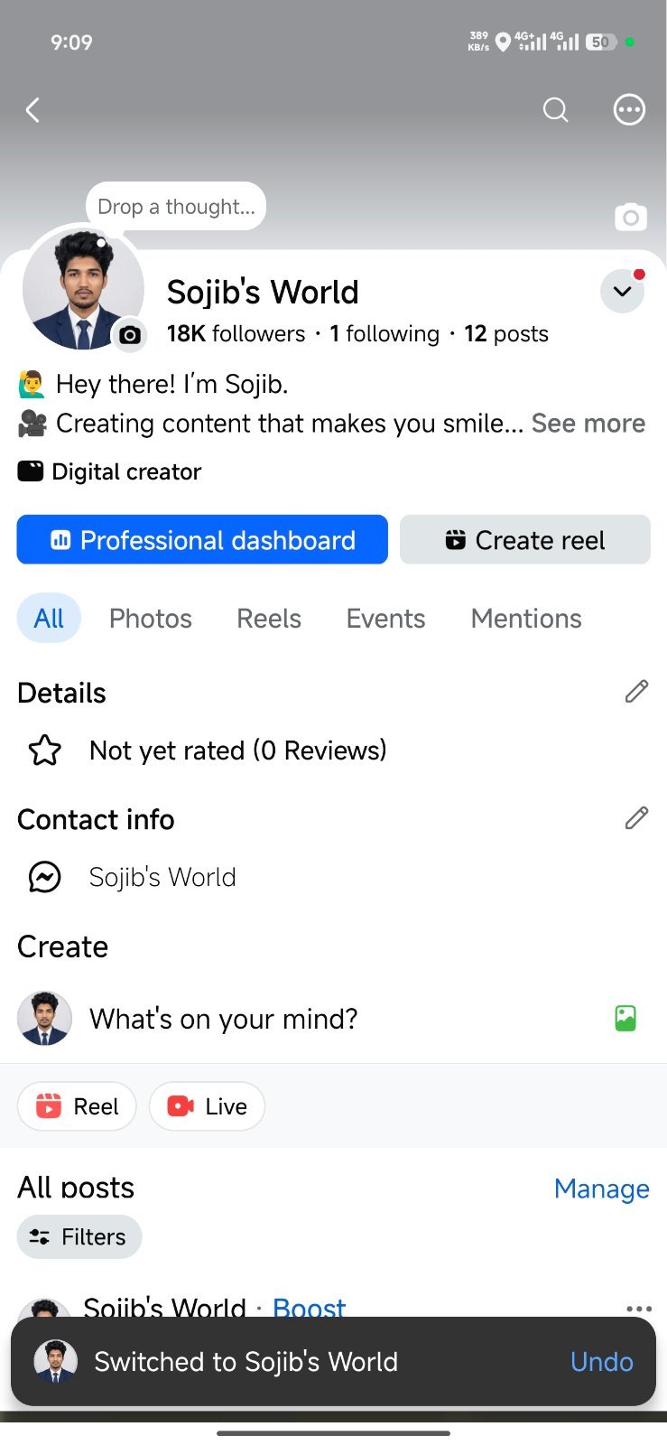 save 💎 2.1M Views • 18K Followers • Clean Page — এমন Page বারবার আসে না