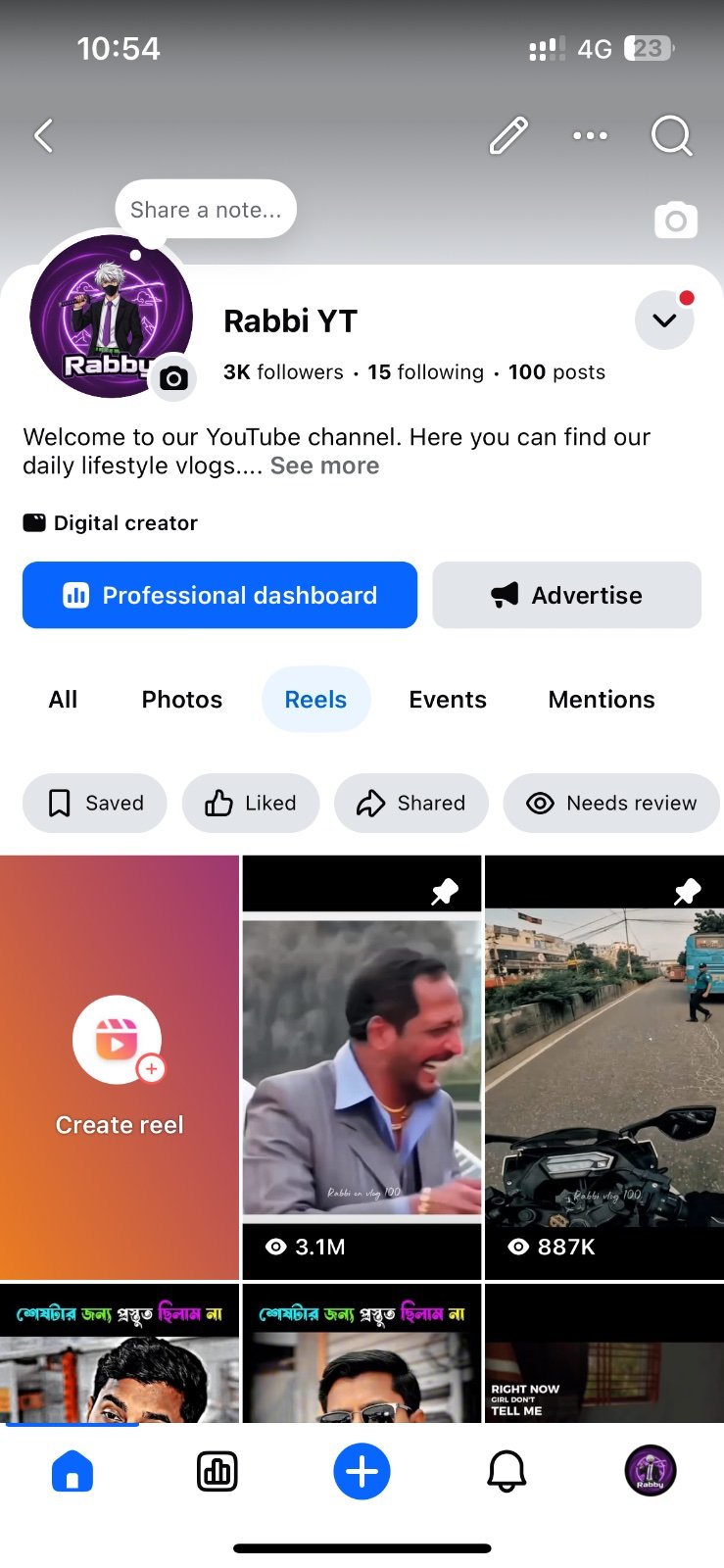 Full fresh 3k followers facebook page