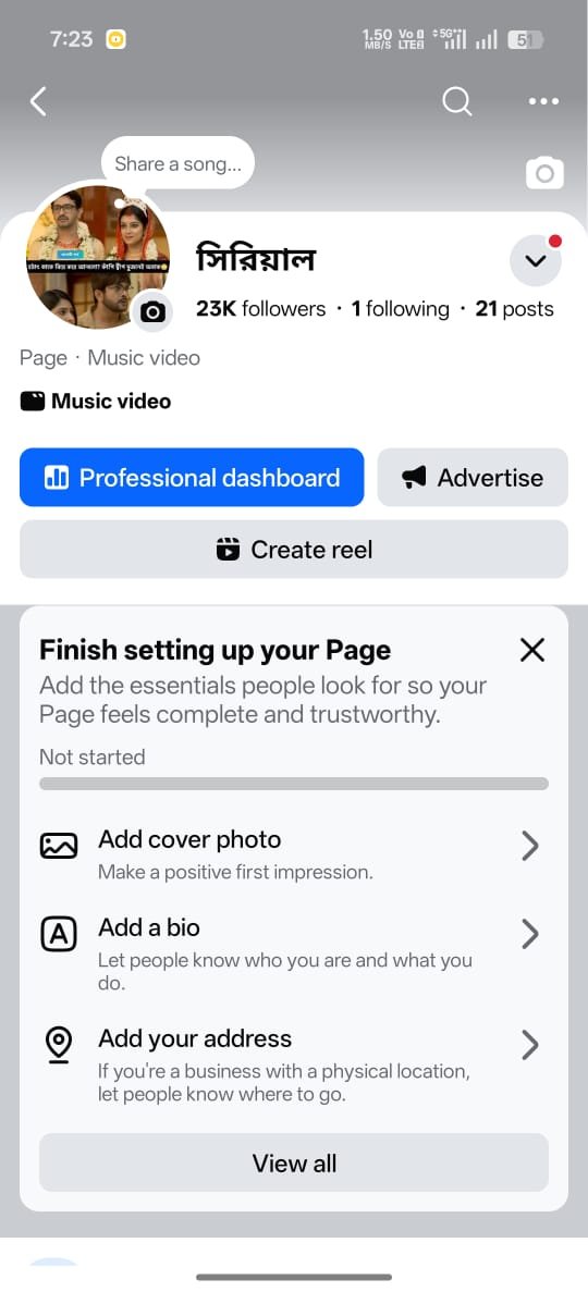 Facebook page 23k Followers