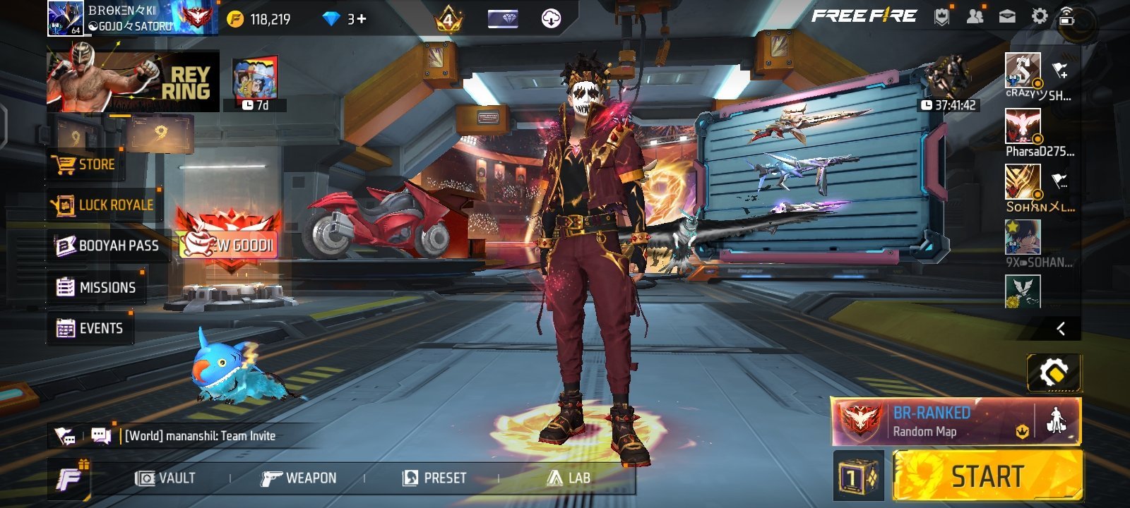 free fire ID সেল করা হবে
