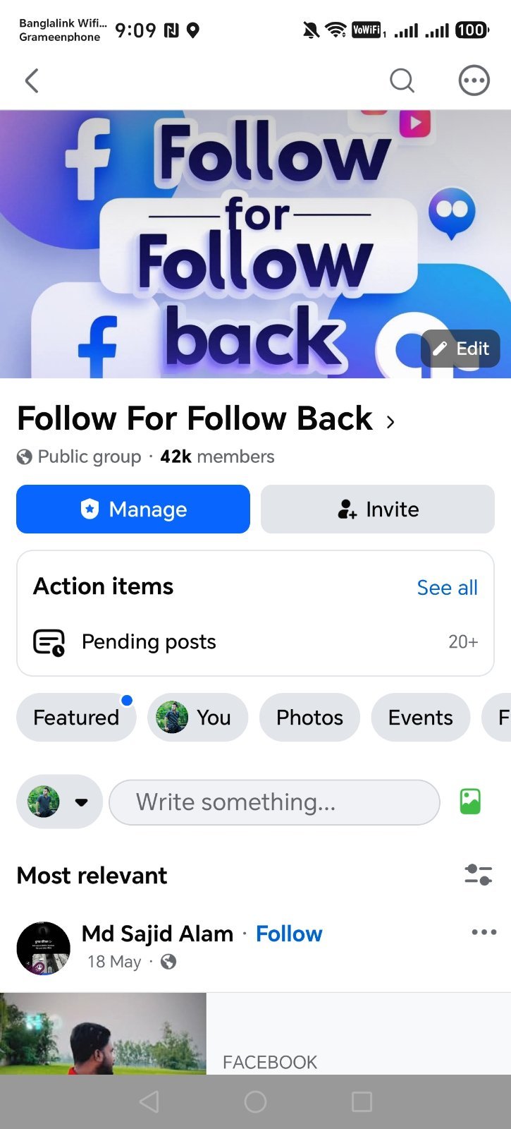 🔥 Facebook Group For Sale | 42K+ Members | Follow For Follow Community 🔥