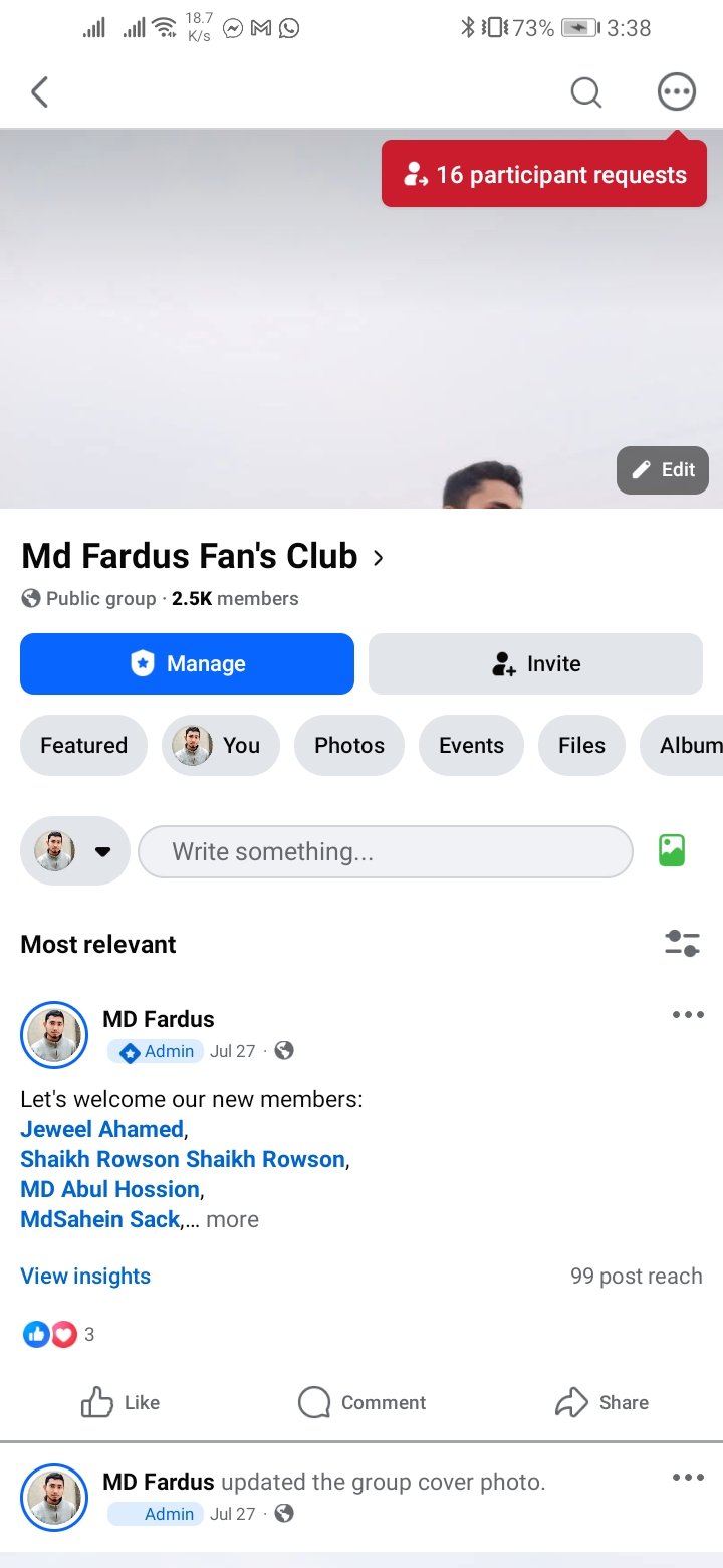 Active Facebook group 2500+ members