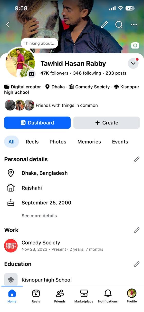 Facebook Page 47K followers