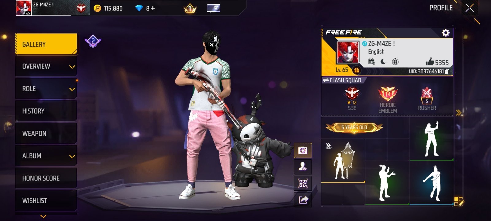 5 yeah old account prime level 4